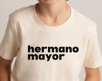 Kids Tshirts, Kids Spanish Shirts, Big Brother Tee, hermano mayor, Trendy Graphic Tee for Brothers, Kids Gift Boy, Present, Baby Shower