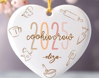 Personalized Cookie Crew Ornament, Family Baker Gifts, Custom Cookie Party Ornaments, Gifts for Cookie Parties