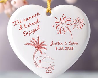 Personalized Engagement Ornament, The Year We Got Engaged, Future Mr and Mrs Gift, Engaged Christmas Keepsake, Wedding Gift for Newlyweds