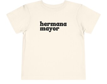 Camisetas para niños pequeños, Camisas españolas para niños pequeños, Camiseta de hermana mayor, camiseta de hermana mayor, Camiseta para hermanas, Niña de regalo para niños, Anuncio de bebé