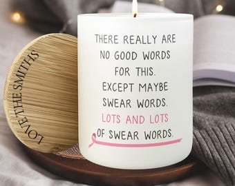 Custom Cancer Gift, Breast Cancer Candle, Cancer Survivor Gift, Chemo Care Package, Funny Candle, Cancer Sucks, Support Gift, Beat Cancer