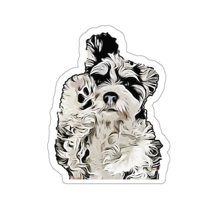 Bernedoodle Stickers, Dog Sticker, Doodle Mom, Bernedoodle Gifts, Doodle Dad, Water Bottle Dog Stickers, Cartoon Dog Sticker