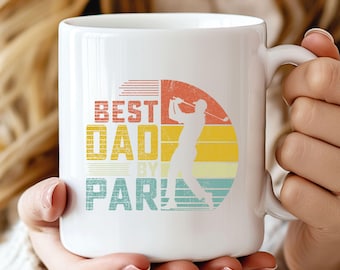 Father’s Day Golf Mug, Golf Dad Gift, Funny Golf Mug for Dad, Best Dad By Par Mug, Grandpa Golf Coffee Cup, Dad Birthday Gift