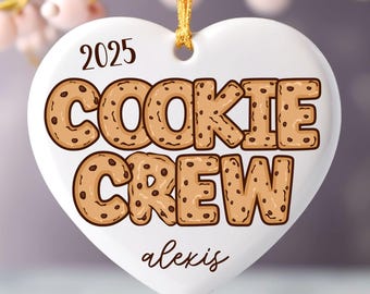 Personalized Cookie Crew Ornament, Family Baker Gifts, Custom Cookie Party Ornaments, Gifts for Cookie Parties