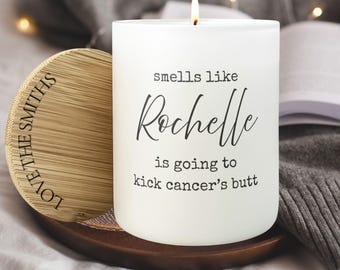 Custom Cancer Gift, Breast Cancer Candle, Cancer Survivor Gift, Chemo Care Package, Funny Candle, Cancer Sucks Support Gift, Beat Cancer