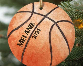 Sports Christmas Ornament Personalized, Teen Stocking Stuffer, Basketball Player, Basketball Ornament, Basketball Lover, Basketball Teams