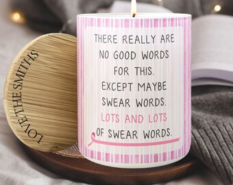 Custom Cancer Gift, Breast Cancer Candle, Cancer Survivor Gift, Chemo Care Package, Funny Candle, Cancer Sucks, Support Gift, Beat Cancer