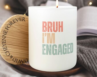 Personalized Engagement Candle, Custom Engagement Gift with Names, Engagement Party Favor, Unique Gift Engaged Couple, Engagement Keepsake