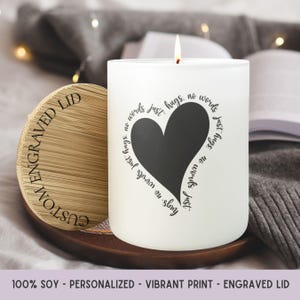 No Words Just Hugs Candle Personalized, Thinking of You Gift, Gift for Friend, Get Well Soon, Sympathy Candle Gift, Sending you Hugs