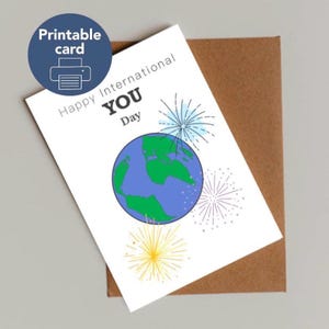 Cartão de aniversário para impressão, cartão de aniversário divertido para amigo, namorado, namorada, ente querido, download instantâneo