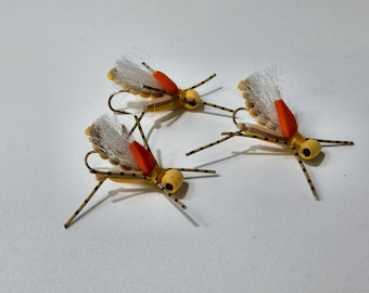 Fat Albert Foam Hopper Brown 3-Pack Size 10 | Grasshopper Dry Fly Trout Fishing