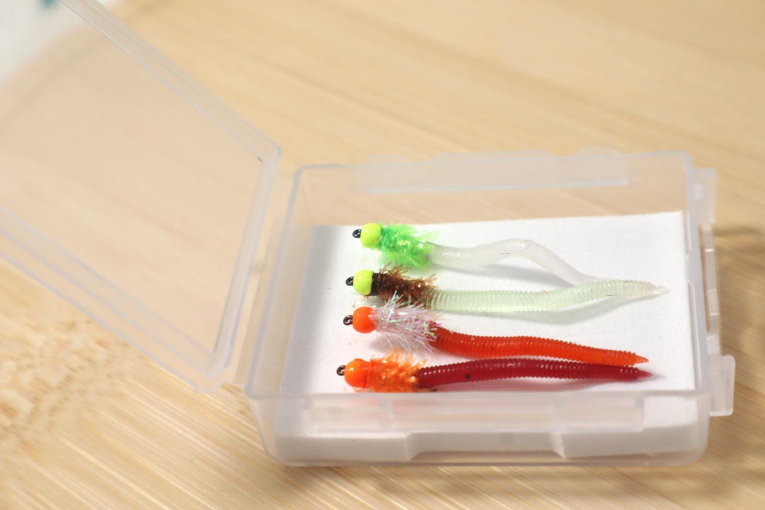 elastic fishing lures Nomad Tackle Hardbait Essentials Bundle the BangerShad can be rigged any way you prefer 10pcs Glow Soft Elastic Shrimp