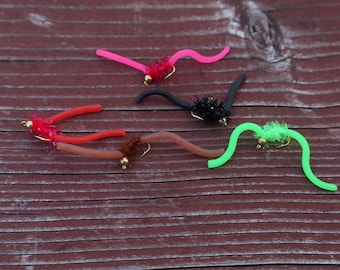 San Juan Squirmy Worm Fly: Trout, Steelhead, and Salmon Nymph Bait
