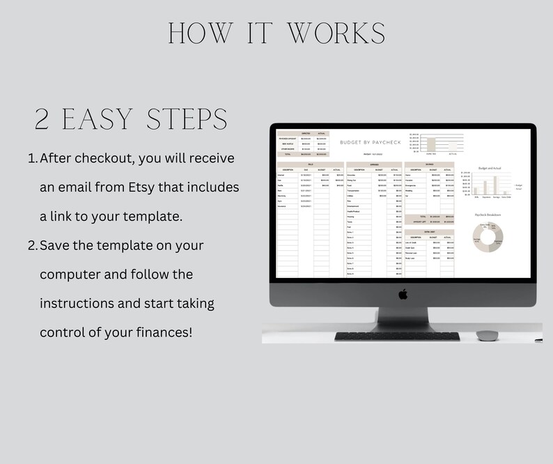 Simple Budget by Paycheck Spreadsheet Finance Planner Excel Budget