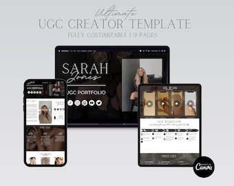 UGC Portfolio Template, UGC Creator Portfolio Template, UGC Portfolio Template, Content Creator, User Generated Content Template