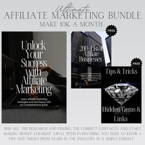 Affiliate Marketing bundle, Learn affiliate marketing, affiliate marketing programs, affiliate marketing strategies.