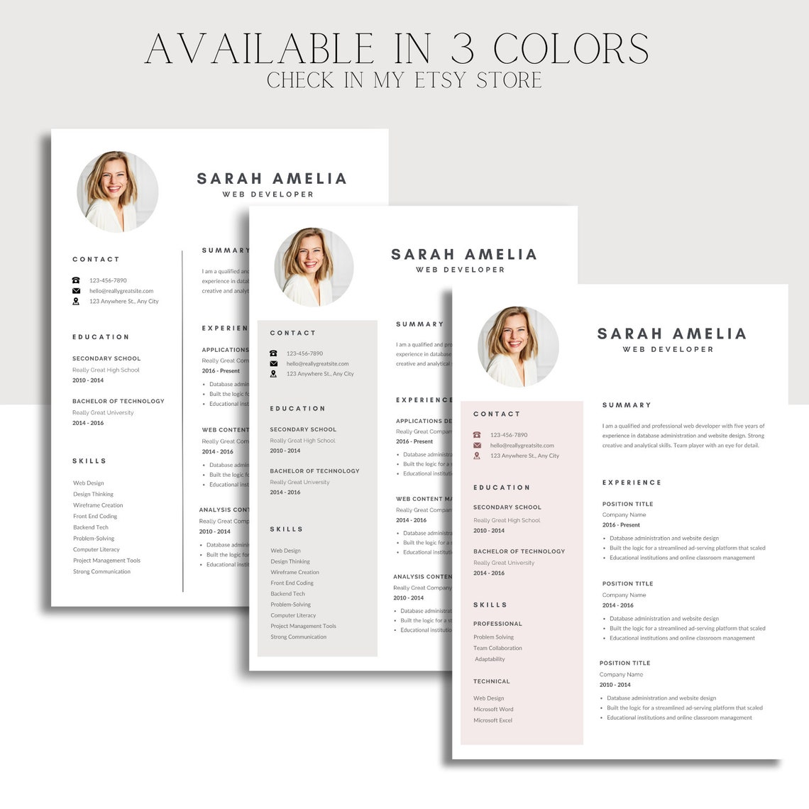 Resume Template With Photo Professional - Il 1140xN.5176351423 5xny 