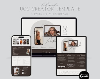 UGC Portfolio Template, UGC Creator Portfolio Template, UGC Portfolio Template, Content Creator, User Generated Content Template