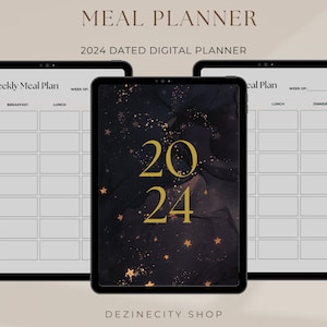 Wöchentlicher Mahlzeitenplaner, Digitaler Mahlzeitplaner, GoodNotes iPad Planer, Meal Prep, Meal Plan Template, Lebensmittelliste, Küchen Bestandsliste