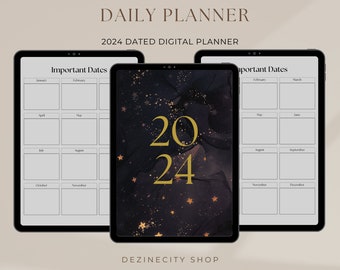 Digital Daily Planner, Undated Digital Planner, iPad Planner
