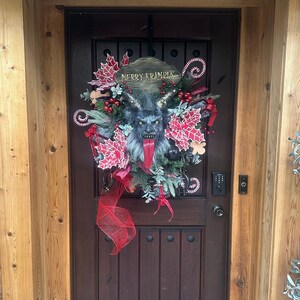Merry Krampus Creepy Christmas Wreath, Yule Decoration - Etsy