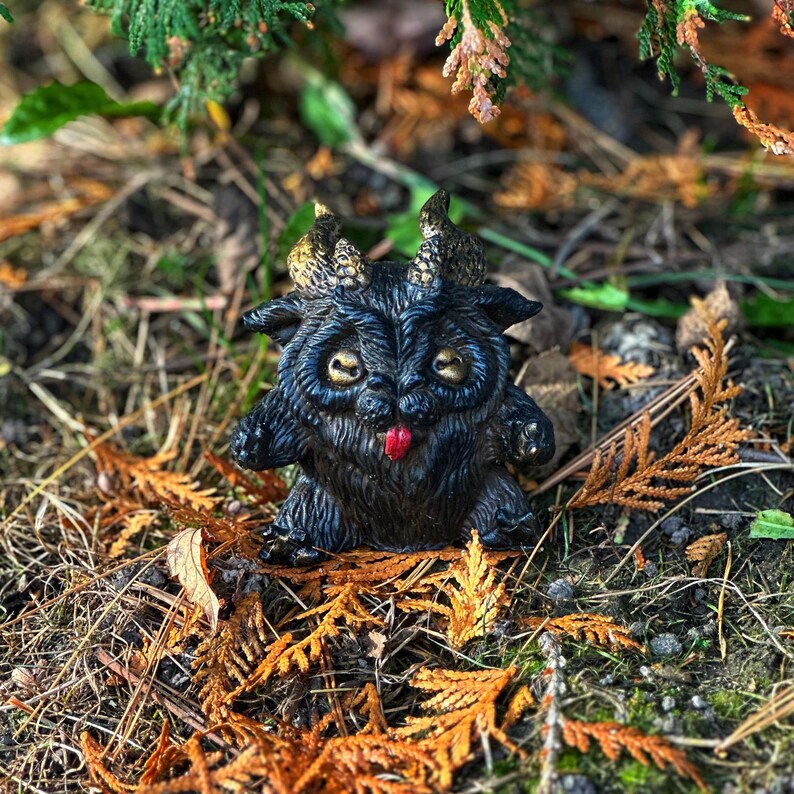 Bring some festive Yule cheer to your garden this Christmas with these cute little spooky Krampus figures