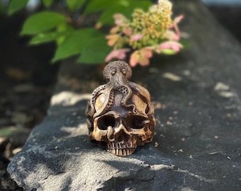 Skull Octopus Kraken Pirate Garden Goth Decor