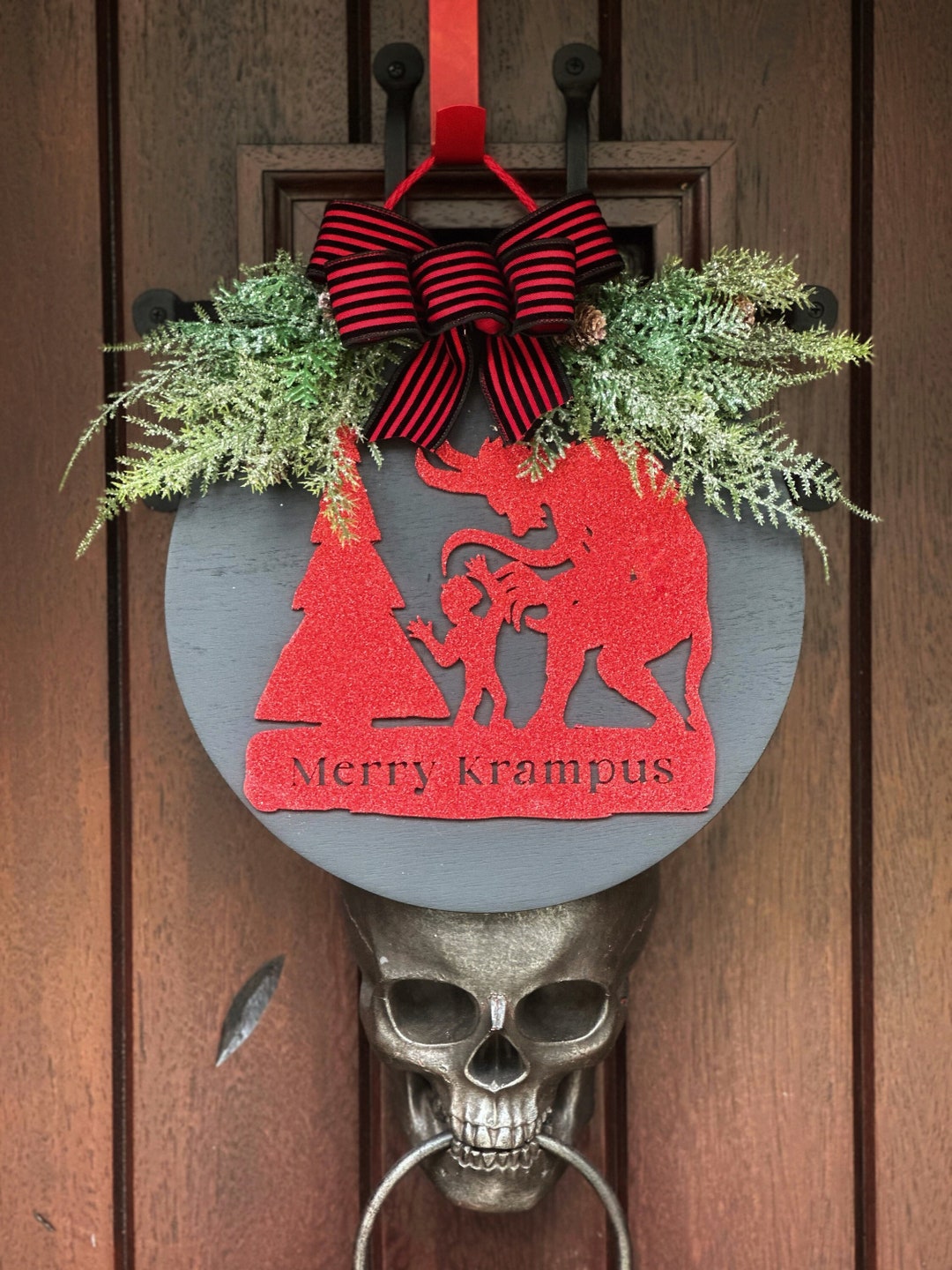 Merry Krampus Spooky Christmas Krampus Decor Krampus Door - Etsy