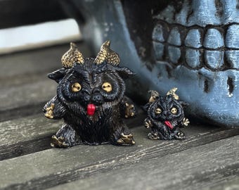 Krampus Christmas Gift, Yule Statue Planter Decoration