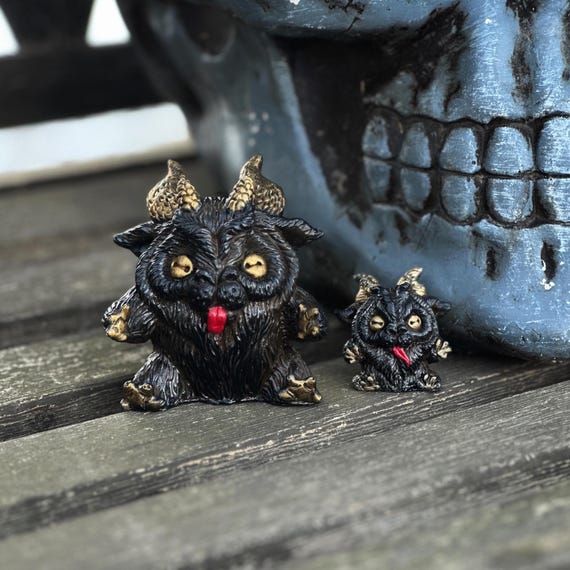 Krampus Christmas Gift, Yule Statue Planter Decoration