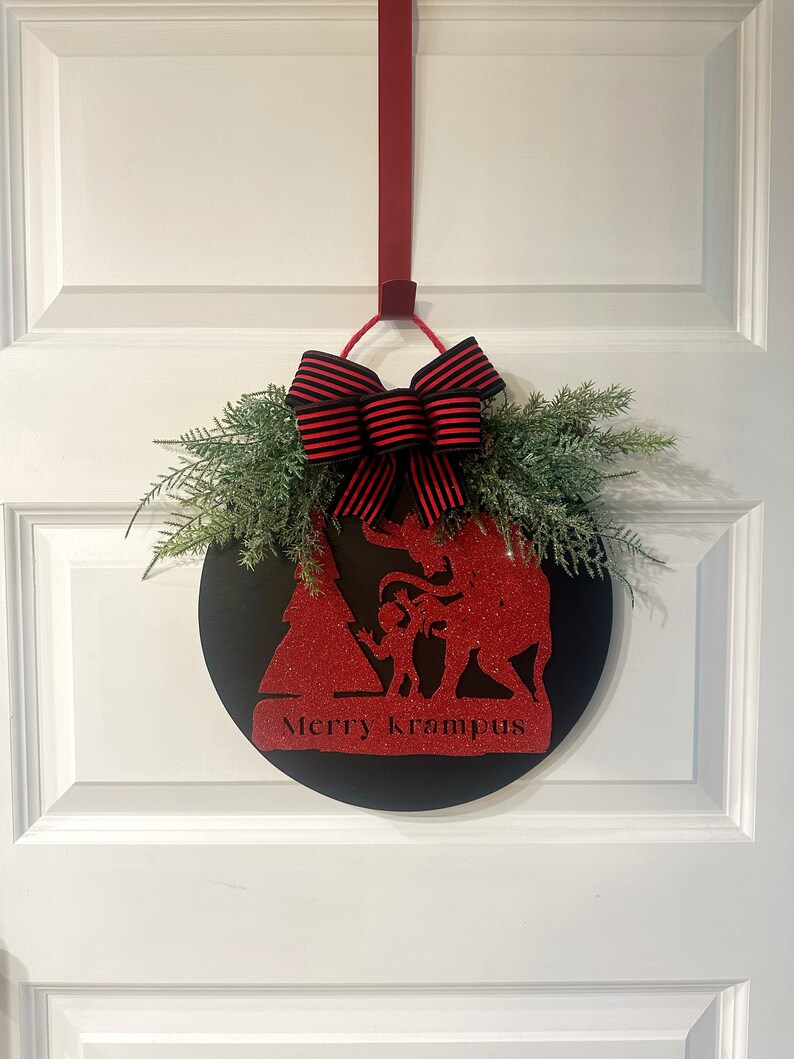 Merry Krampus Spooky Christmas Krampus Decor Krampus Door - Etsy