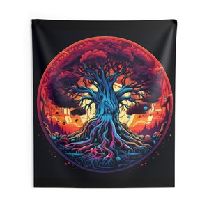 Tree of Life, Tree of life tapestry, Nature decor, Bohemian home, Spiritual art, Hippie wall hanging, Celtic design, Mystical tapestry