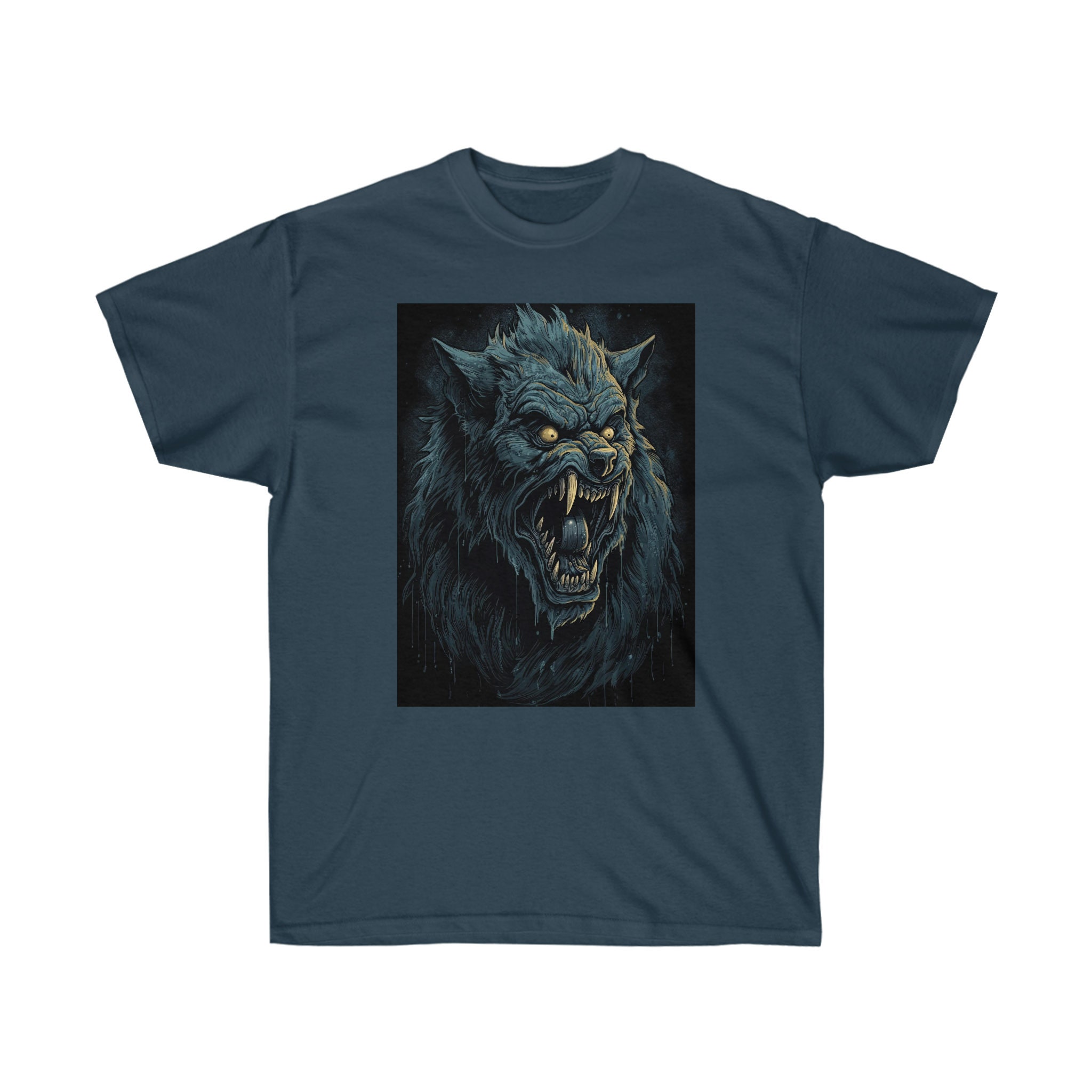 Drooling Werewolf T-shirt, Wolf Shirt, Horror T-shirt, Halloween Shirt ...