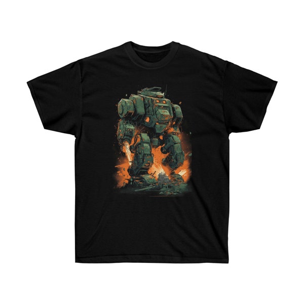 Battlemech t-shirt, gamers shirt, gifts for gamers, RPG, mechwarrior, battletech, battlemech, robot, mecha, gaming art, battletech, gundam