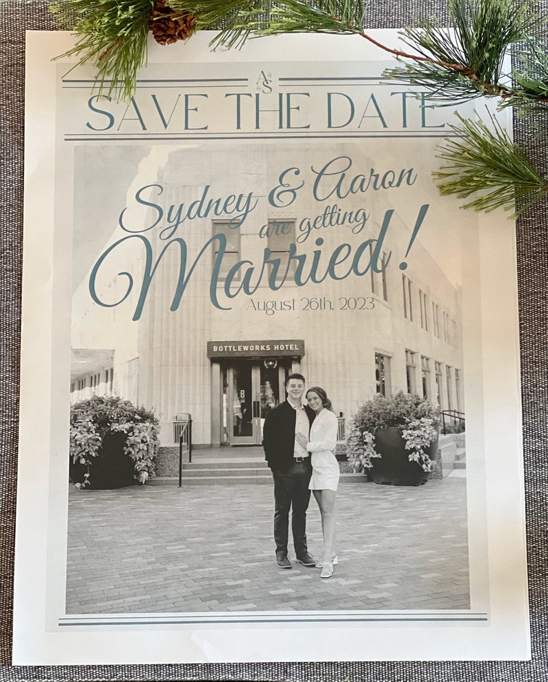 Newspaper Save the Date Template Etsy Newspaper Save the Date Template Etsy