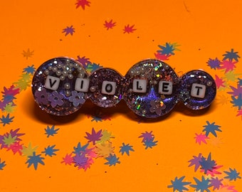Made of Amythest hair clip.