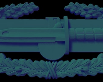 US Army Combat Action Badge (2nd Award) Vector Files, Dxf Eps Svg Ai