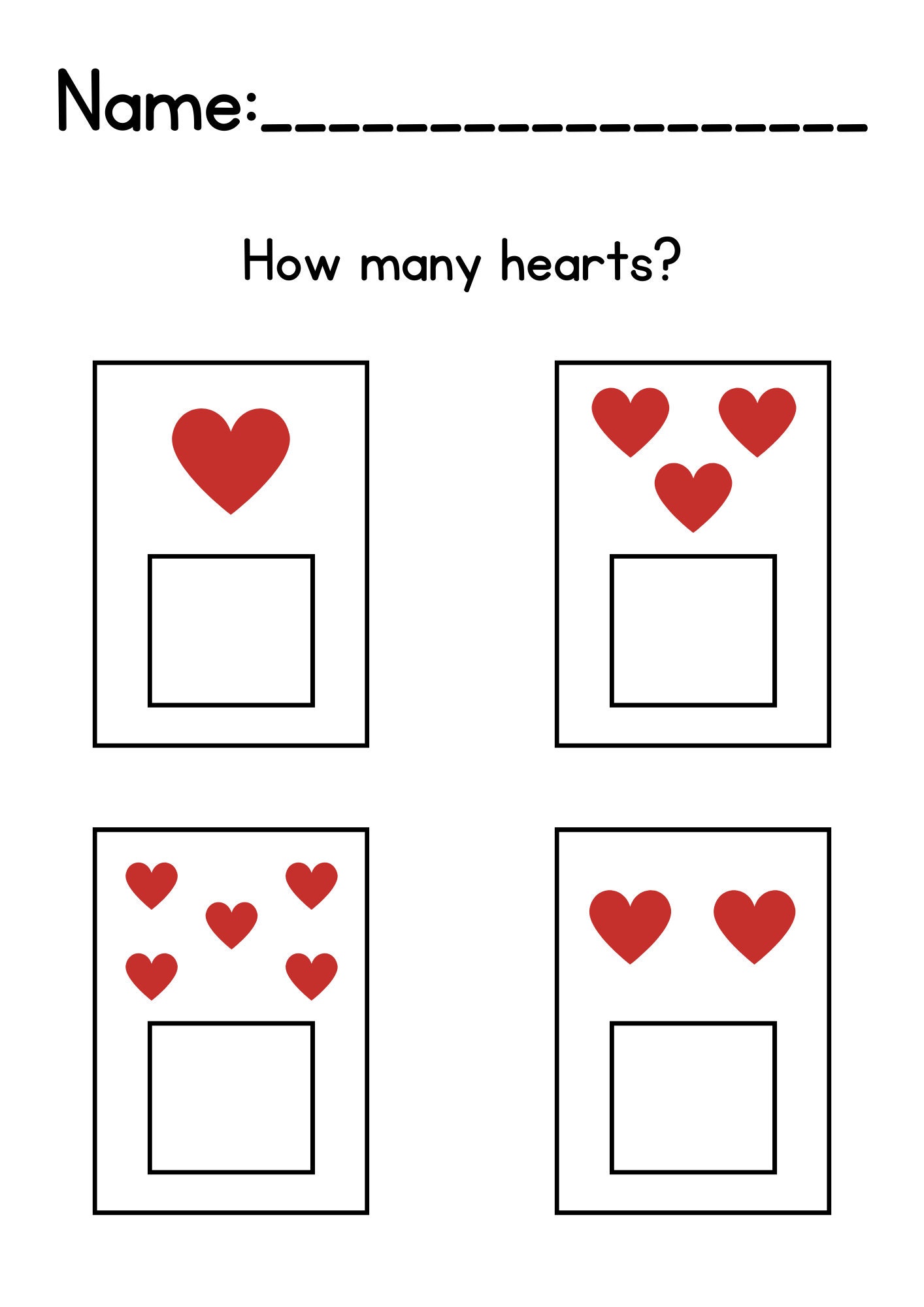 Valentines Day Preschool Pre k Printable Worksheets Etsy