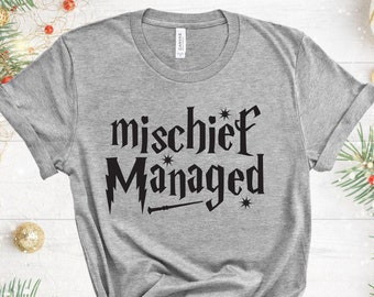 Mischief Managed Shirt, Wizard Teacher Shirt, Magical Shirt, Back to School Shirt, Bookworm Tee, Teacher Life Shirt, Famous Wizard Shirt