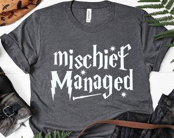 Mischief Managed Shirt, Wizard Teacher Shirt, Magical Shirt, Back to School Shirt, Bookworm Tee, Teacher Life Shirt, Famous Wizard Shirt