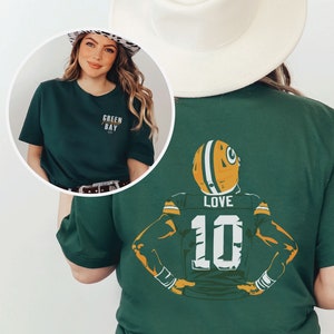 Jordan Love Green Bay Packers T-shirt, 2 Sided Packers Shirt Jordan Love, Green Bay Packers Jordan Love Tshirt