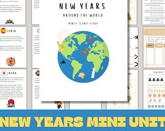 世界各地の新年ユニットスタディ｜小学生向けホームスクール（デジタルダウンロード）