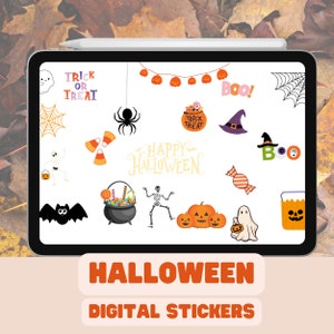 Halloween Digital Stickers for GoodNotes Autumn Digital Stickers Fall Digital Stickers Holiday