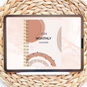 2024 digital planner, dated digital planner, simple pink digital journal, goodnotes planner, ipad planner, daily notability planner