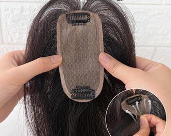 Full Silk Base Human Hair Topper, 6x12cm Breathable Topper for Thinning Women