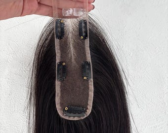 Ultra HD Lace Front, 100% Human Hair topper, Breathable Realistic Invisible, 2 Sizes Optional,