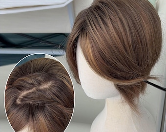 Full Silk Base 14x15cm Free Part Warm Caramel Balayage Virgin Human Hair Topper