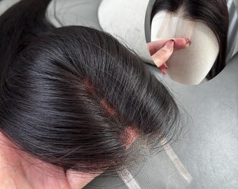 Ultra HD Lace Front, 100% Human Hair topper, Breathable Realistic Invisible, 2 Sizes Optional,