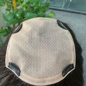 16X18 Big Base Size Free Part Hair Topper 100% Remy Top Hair Toupee Full Silk Based Handmade Hair Piece For Women Thin Hair
