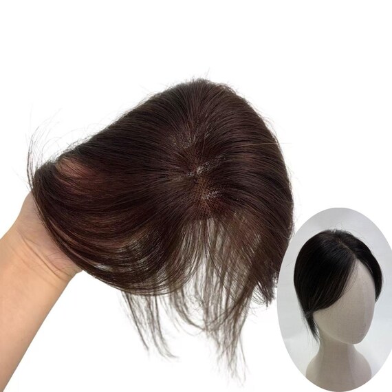 Swiss Lace Human Hair Topper | 7x10cm 3-clip Ultra-thin  display picture 1